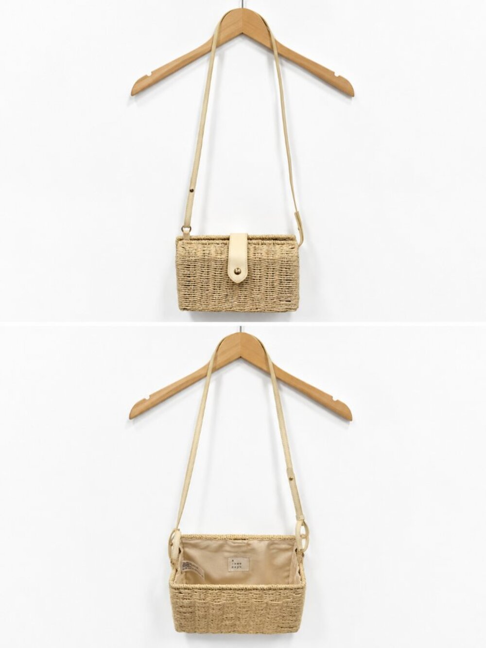 A New Day Woven Straw Raffia Crossbody Bag